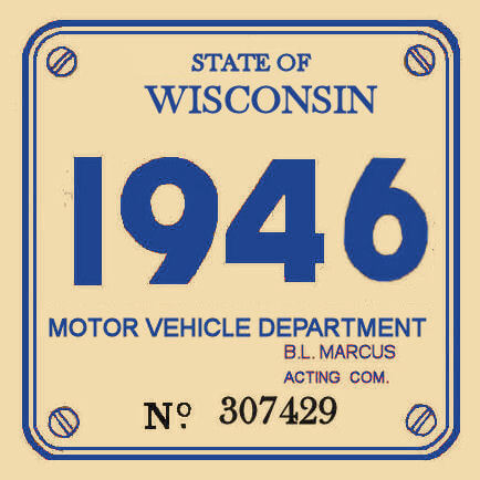(image for) 1946 Wisconsin inspection sticker